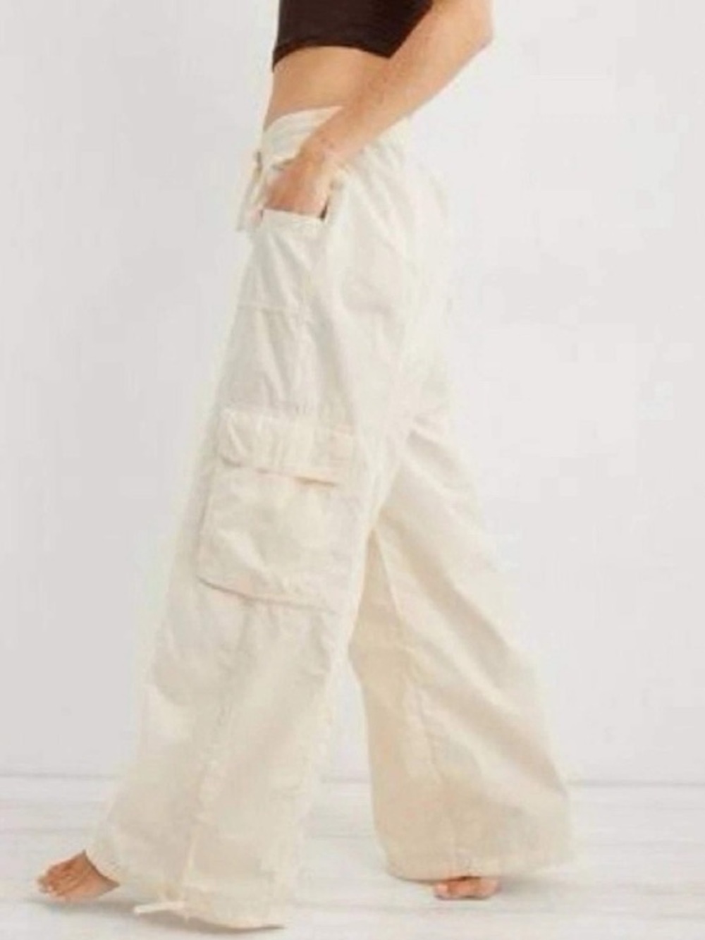 OFFLINE by Aerie High Waisted Go For It Baggy Cargo Pants Small Parachute XXL